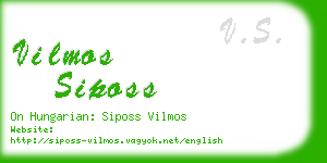 vilmos siposs business card